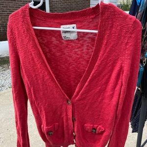 Red American Eagle Cardigan